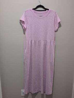 Universal Thread Cotton Pink Short-Sleeve Casual Dress
